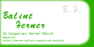balint herner business card